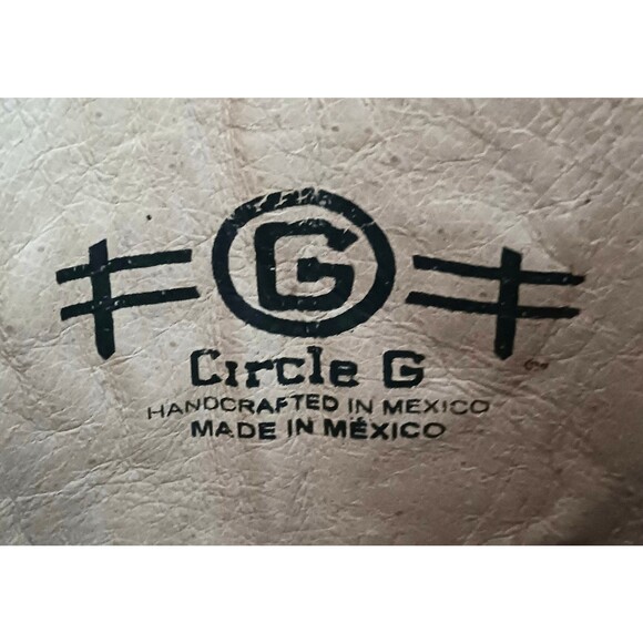 Corral Circle G Embroidered Western Boot Brown Crackle Distressed Leather 6.5M - Picture 8 of 11